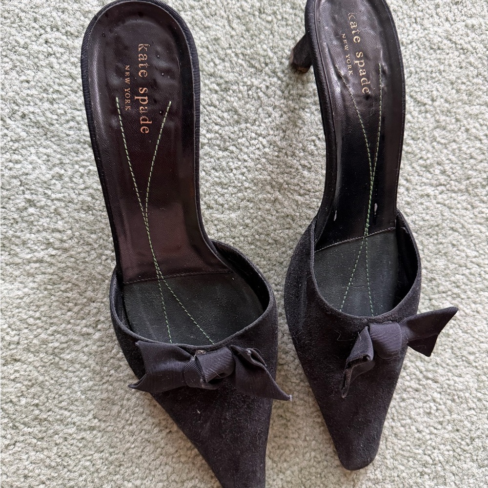 Kate Spade Black Bow Heels